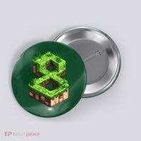 Fun 8th Birthday Number 8 Video Gamer Pixel Themed Bday Boy Button thumb 0