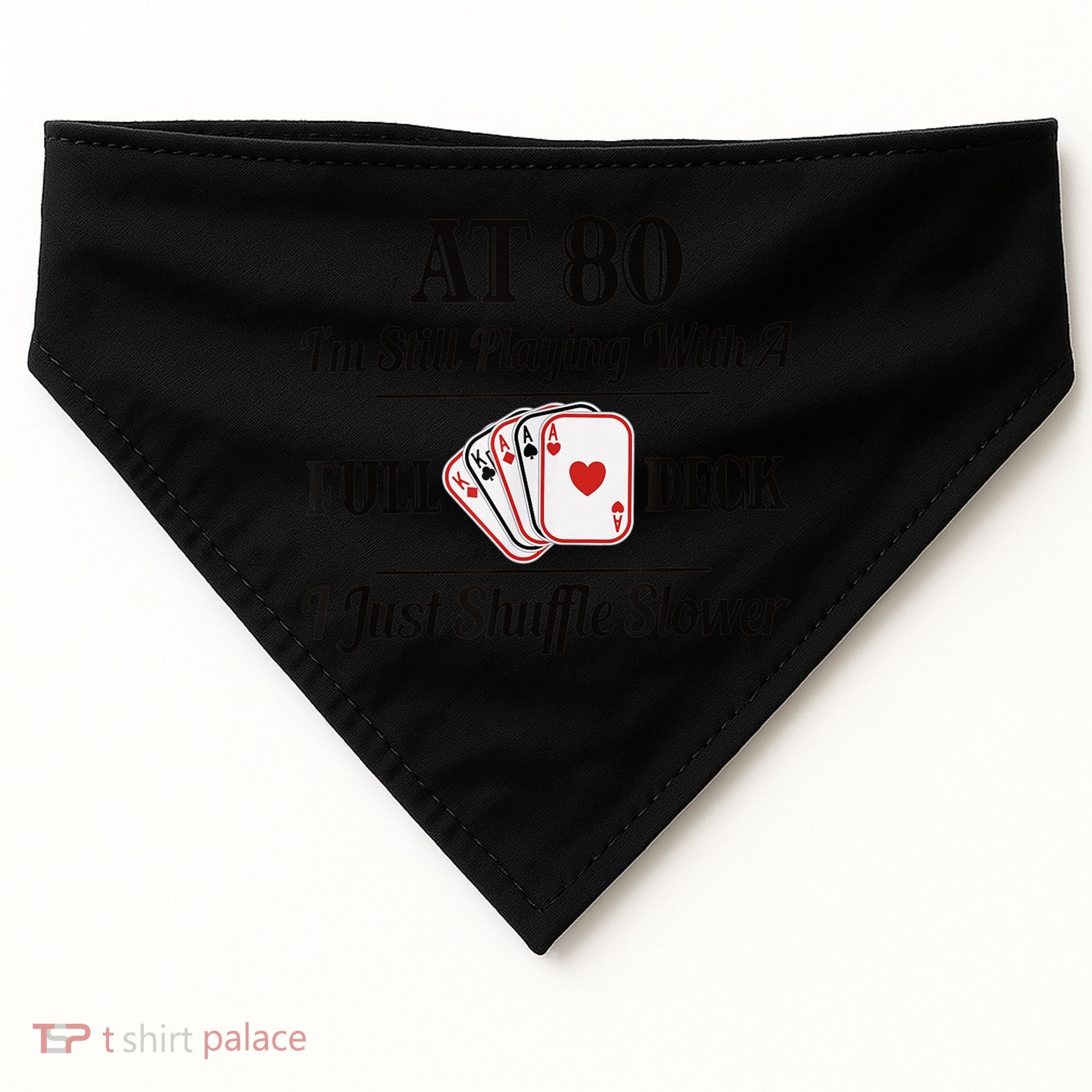 Funny 80th Birthday Gift  - 80 Year Old Cards Shirt USA-Made Doggie Bandana