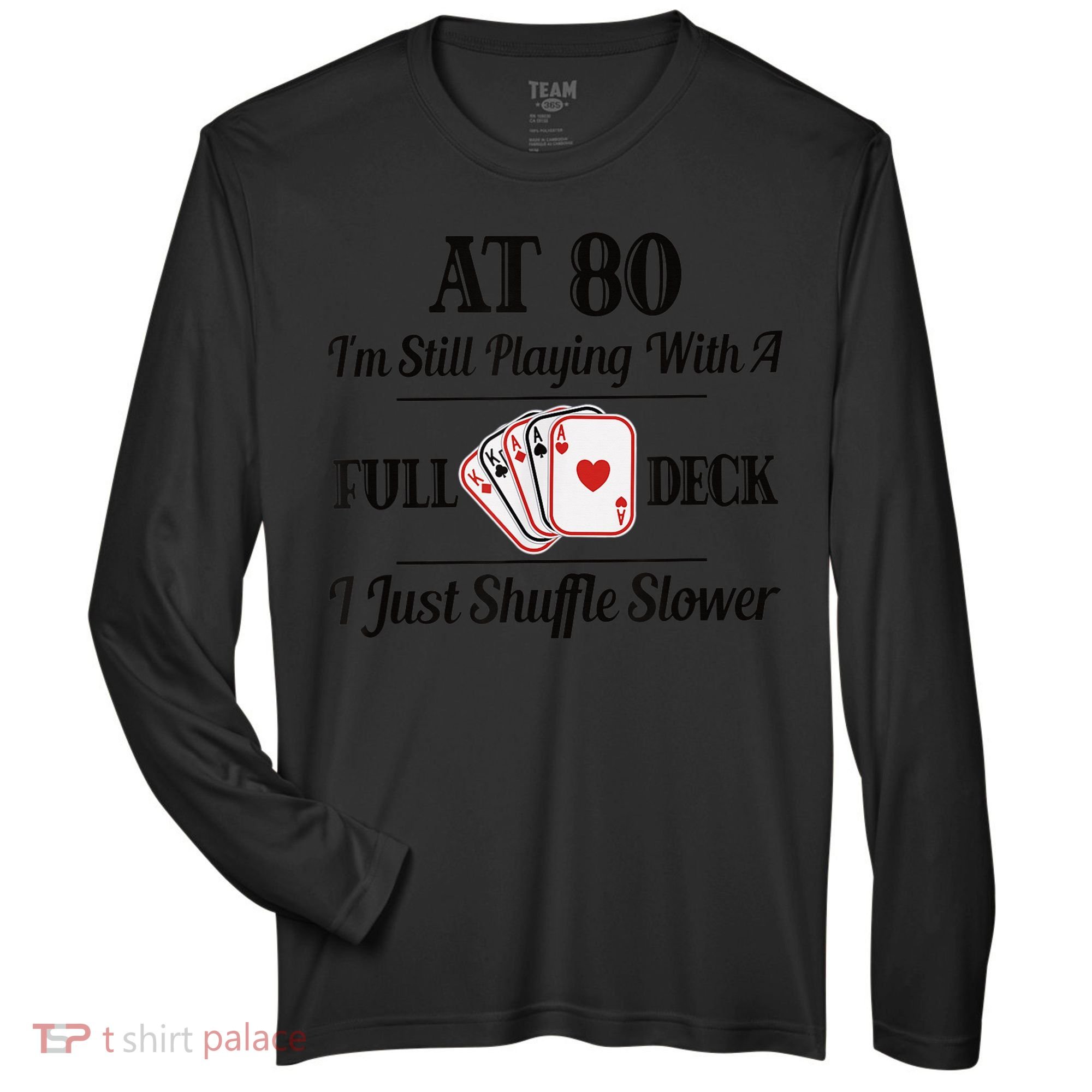 Funny 80th Birthday Gift  - 80 Year Old Cards Shirt Zone Performance Long-Sleeve T-Shirt