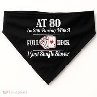 Funny 80th Birthday Gift  - 80 Year Old Cards Shirt USA-Made Doggie Bandana thumb 0