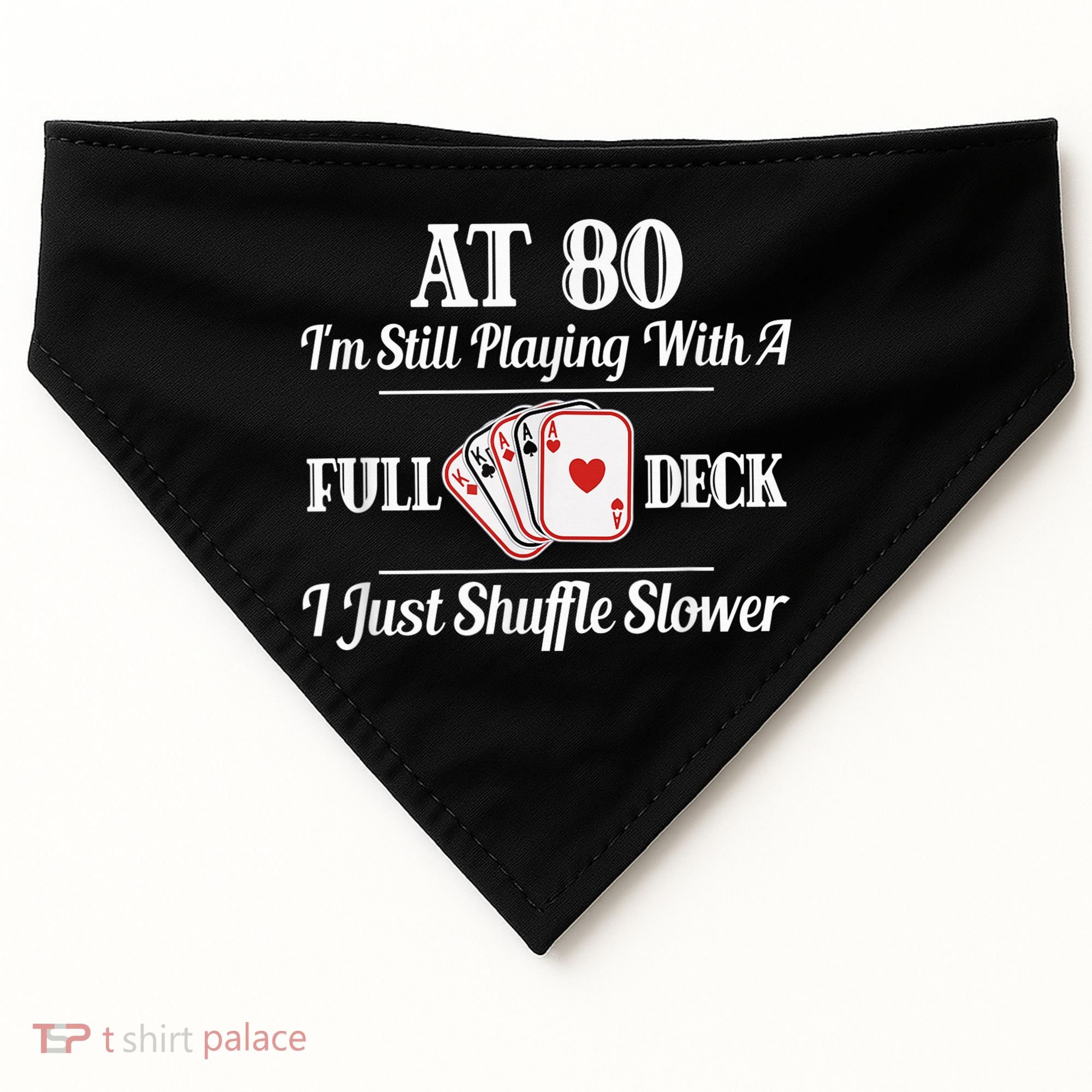 Funny 80th Birthday Gift  - 80 Year Old Cards Shirt USA-Made Doggie Bandana