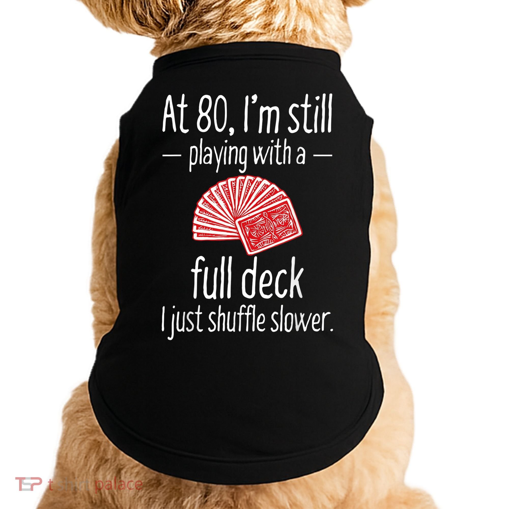 Funny 80th Birthday Gift 80 Year Old Cards Doggie Tank