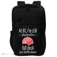 Funny 80th Birthday Gift 80 Year Old Cards Impact Tech Backpack thumb 0