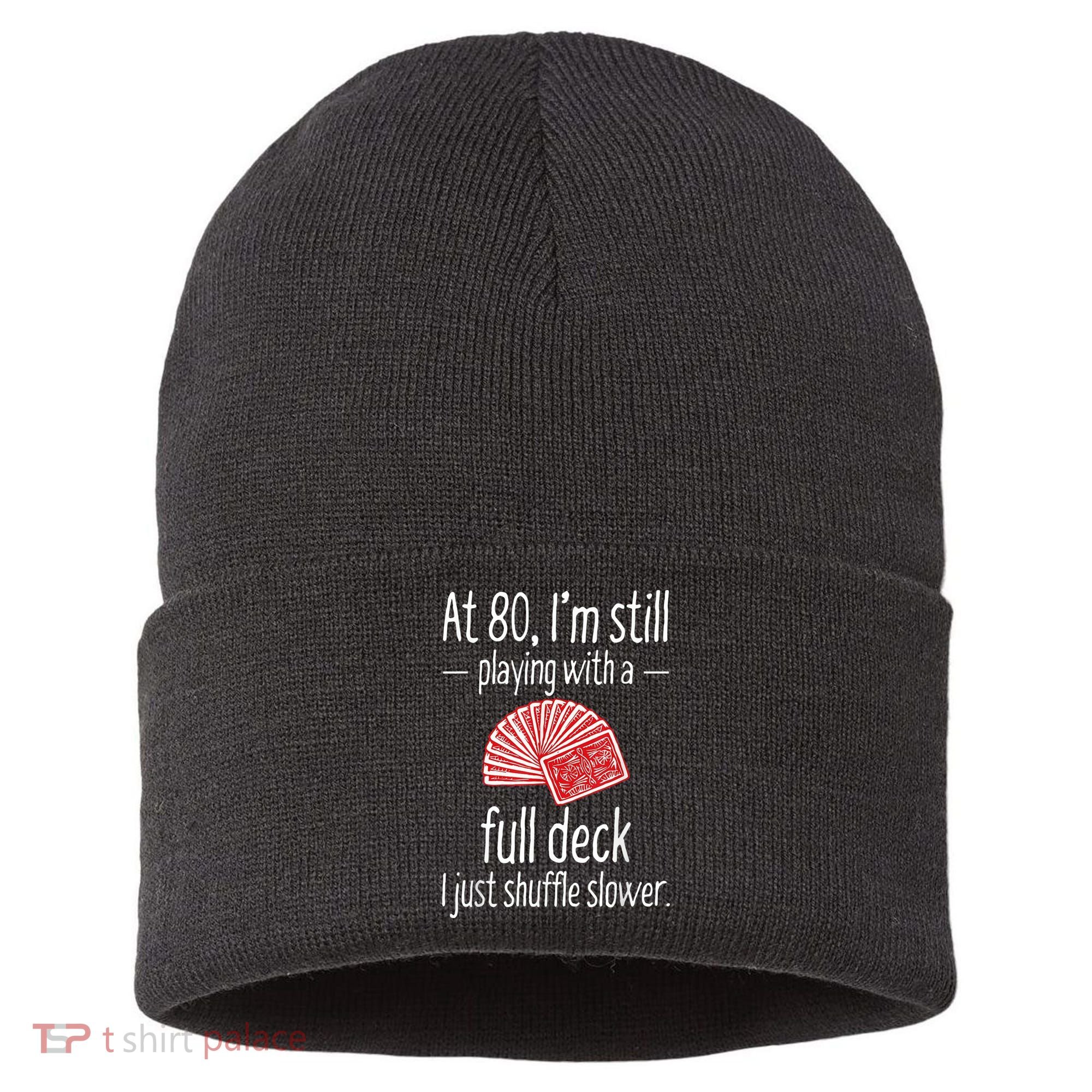 Funny 80th Birthday Gift 80 Year Old Cards Sustainable Knit Beanie