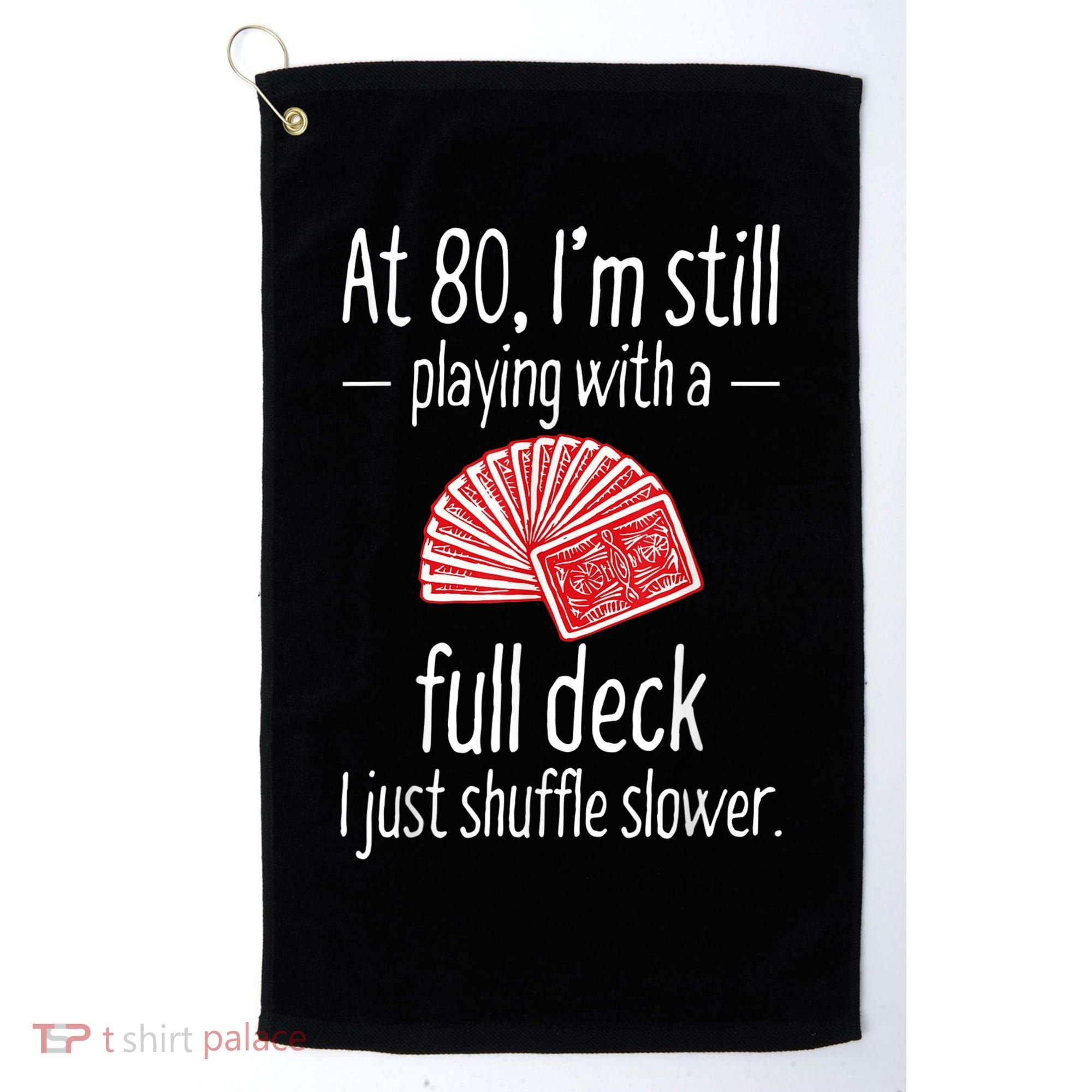 Funny 80th Birthday Gift 80 Year Old Cards Golf Towel