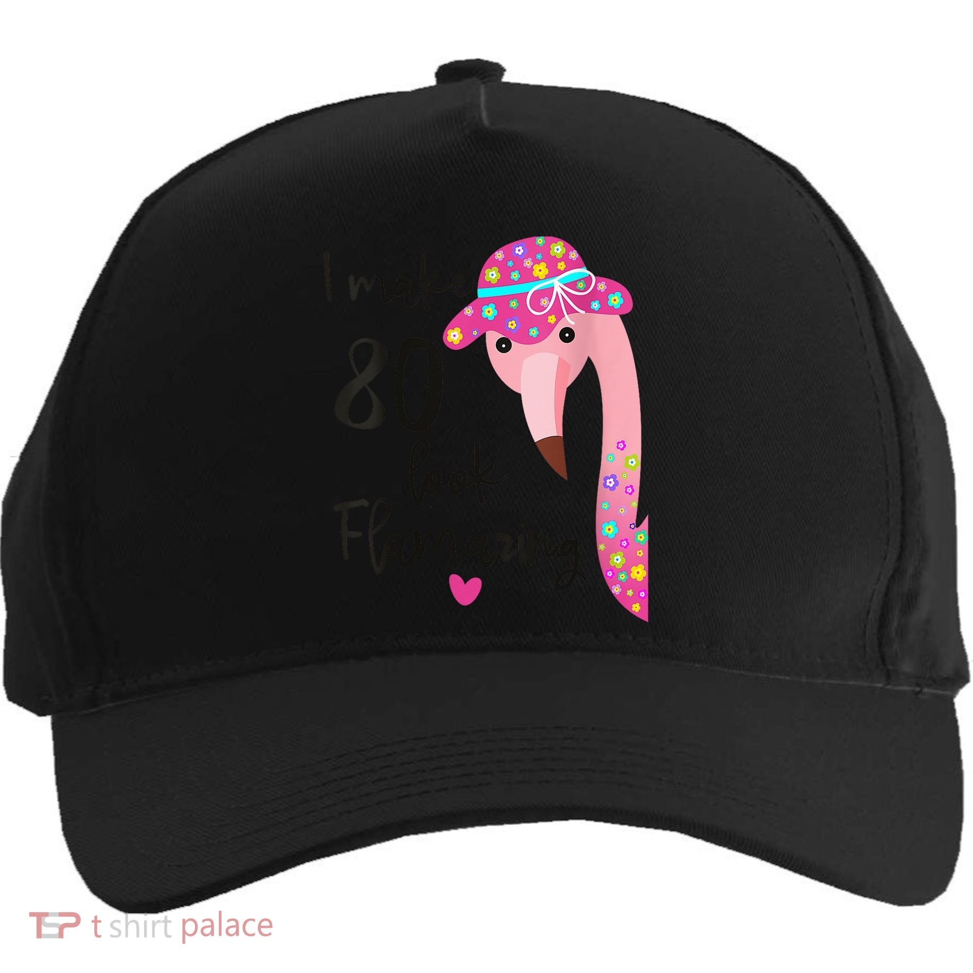 Flamingo 80th Birthday 80 Years Old Eighty Five-Panel Snapback Cap
