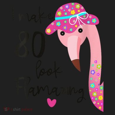 Flamingo 80th Birthday 80 Years Old Eighty Five-Panel Snapback Cap