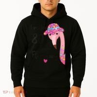 Flamingo 80th Birthday 80 Years Old Eighty Hoodie thumb 2