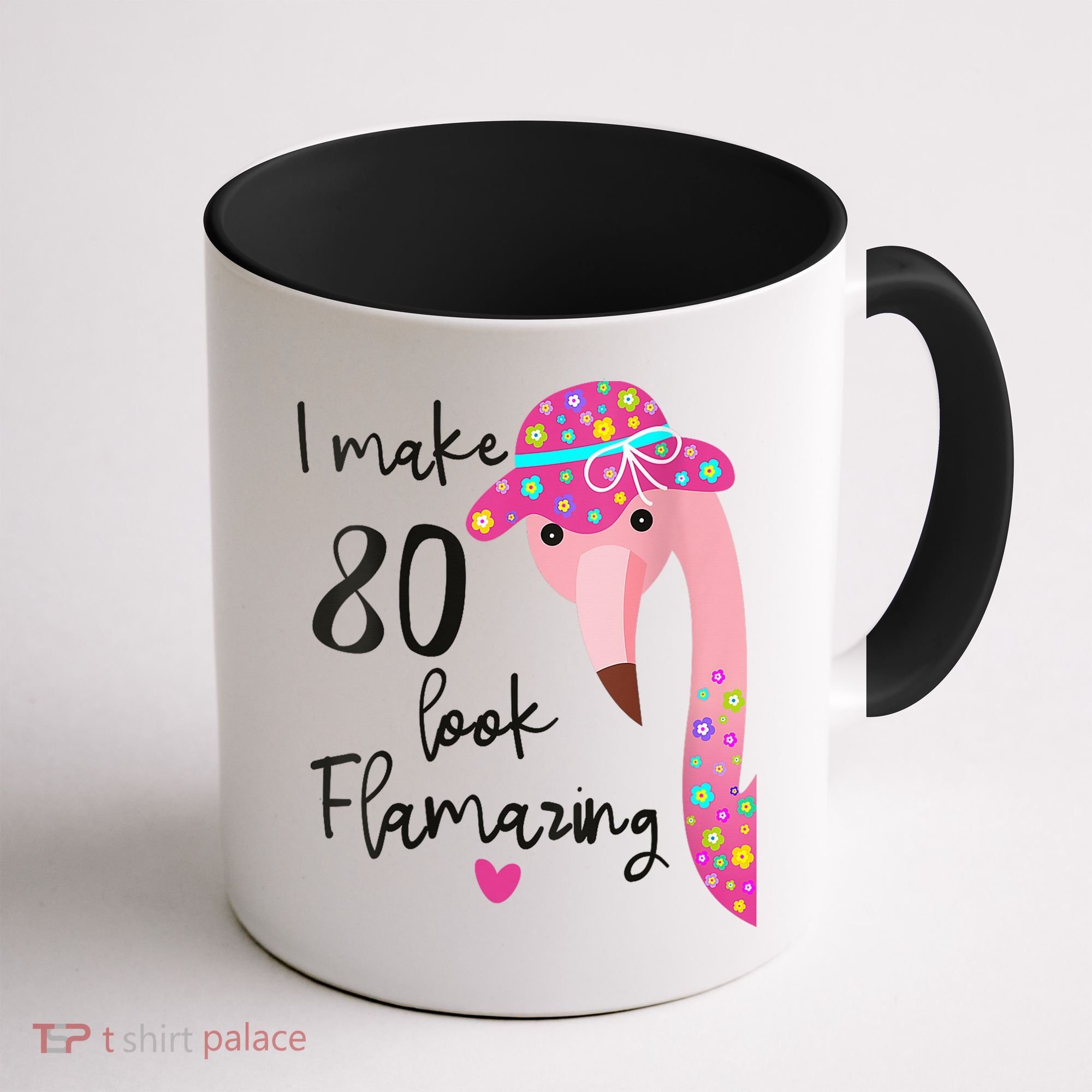 Flamingo 80th Birthday 80 Years Old Eighty Coffee Mug