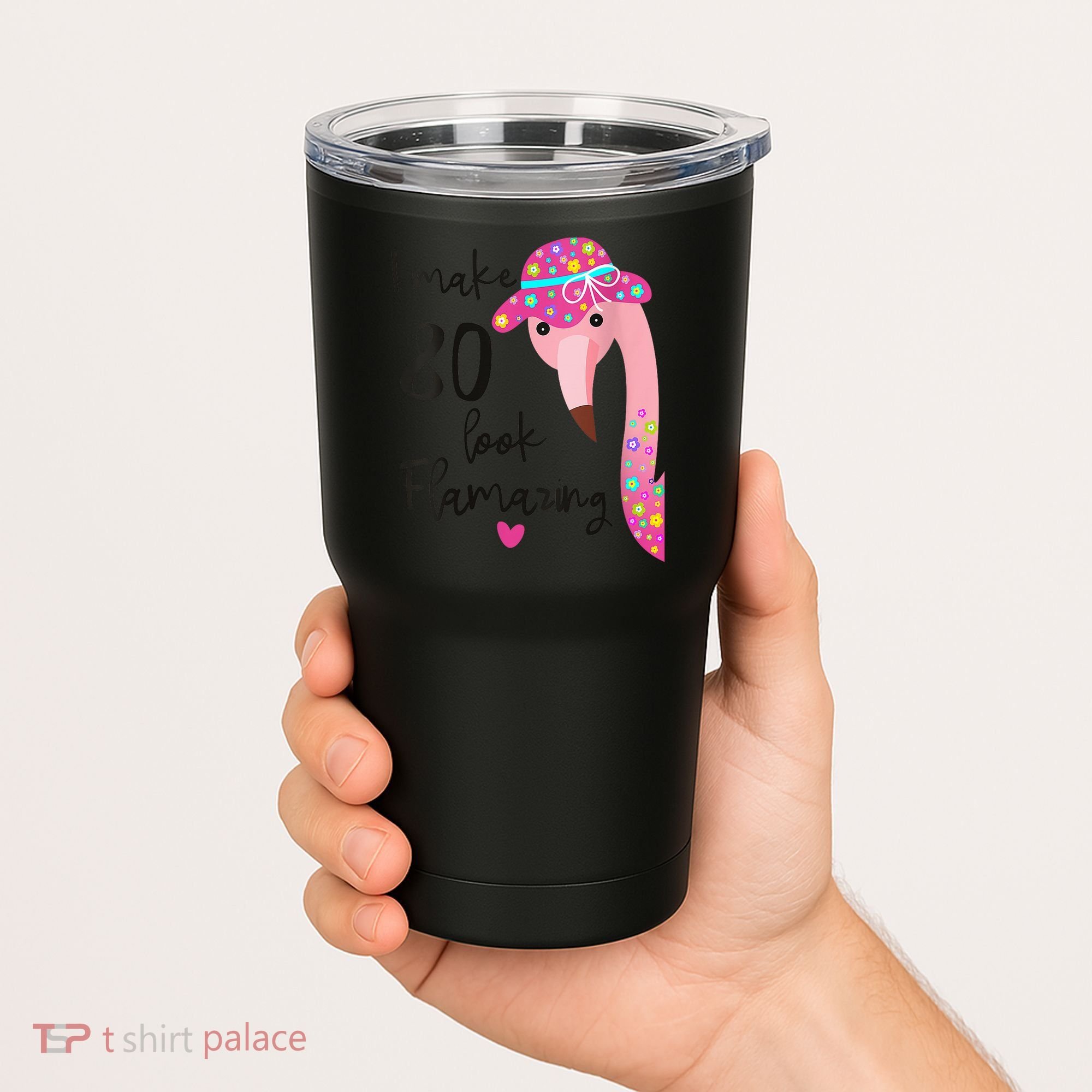 Flamingo 80th Birthday 80 Years Old Eighty Tumbler