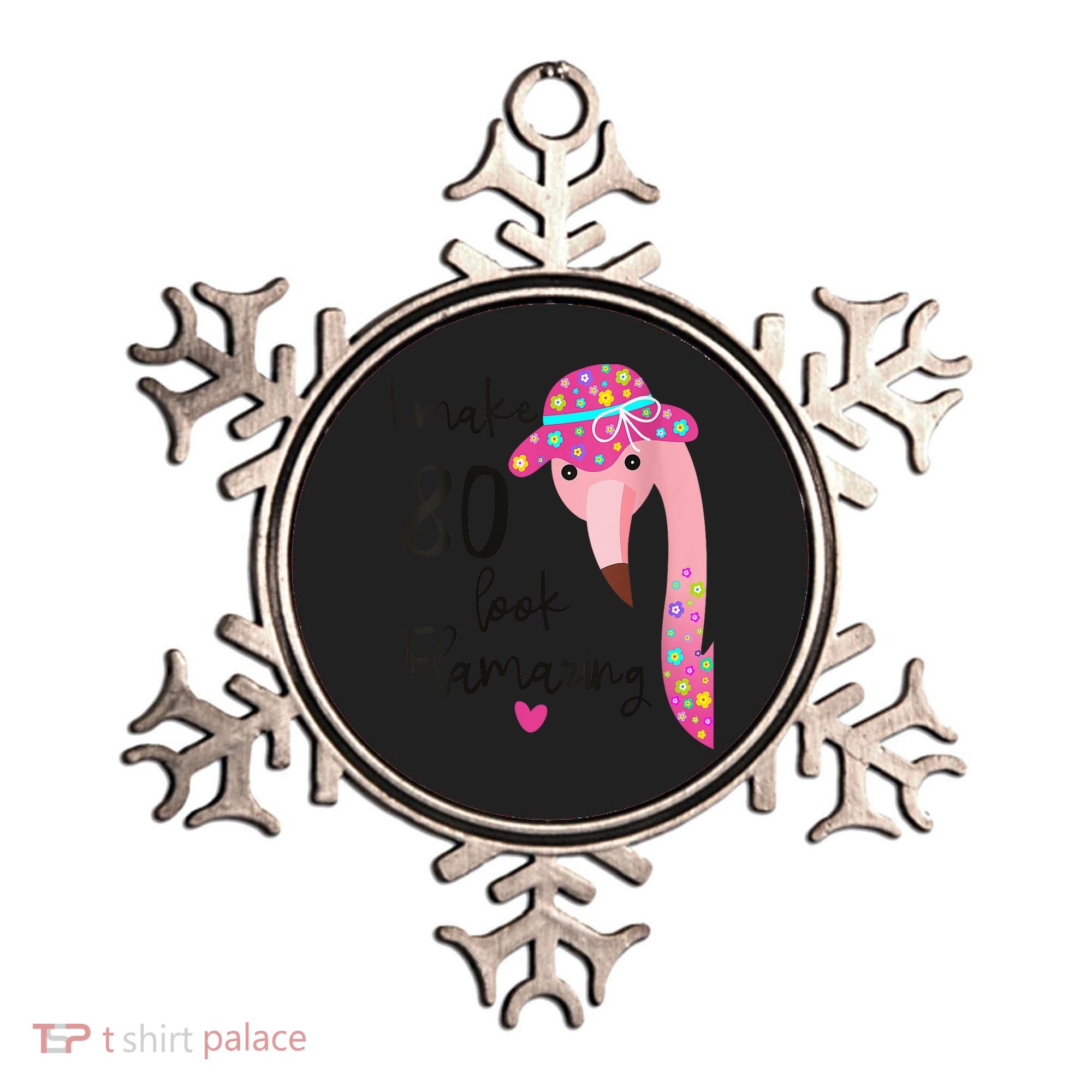 Flamingo 80th Birthday 80 Years Old Eighty Ornament