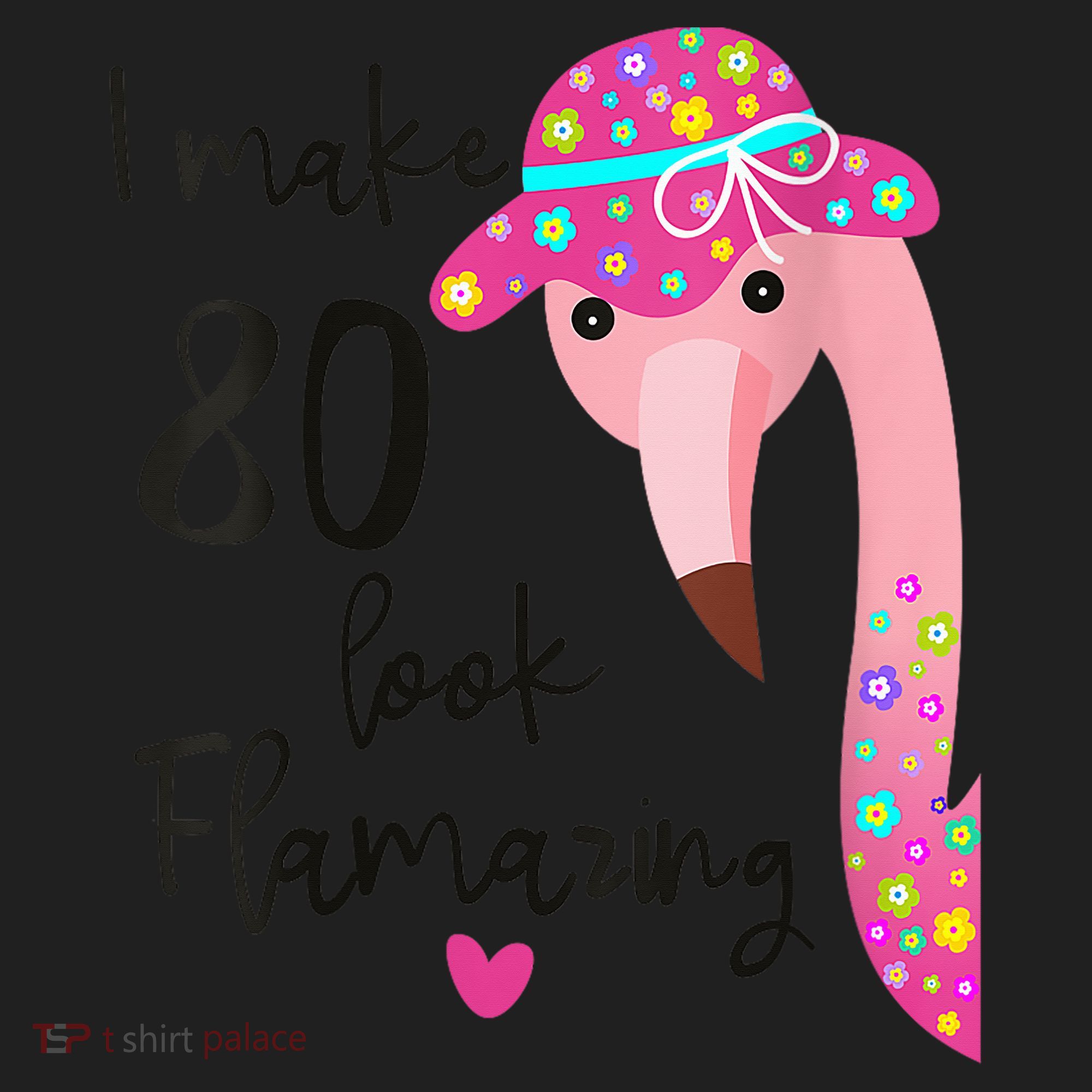 Flamingo 80th Birthday 80 Years Old Eighty Hat