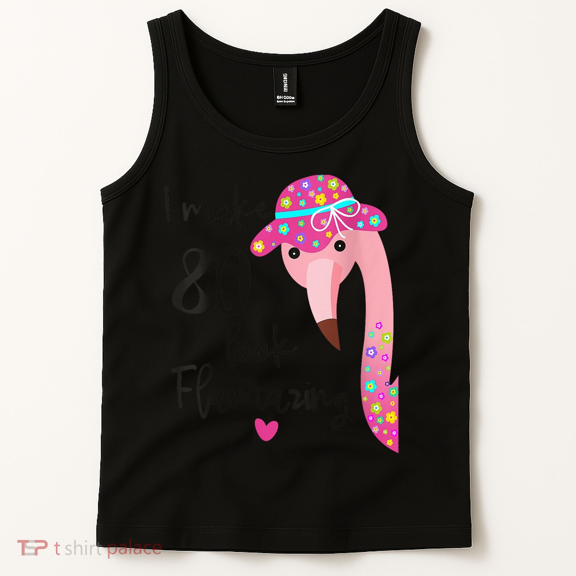 Flamingo 80th Birthday 80 Years Old Eighty Tank Top