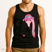 Flamingo 80th Birthday 80 Years Old Eighty Tank Top thumb 3