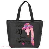 Flamingo 80th Birthday 80 Years Old Eighty Tote Bag thumb 0