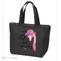 Flamingo 80th Birthday 80 Years Old Eighty Tote Bag thumb 3