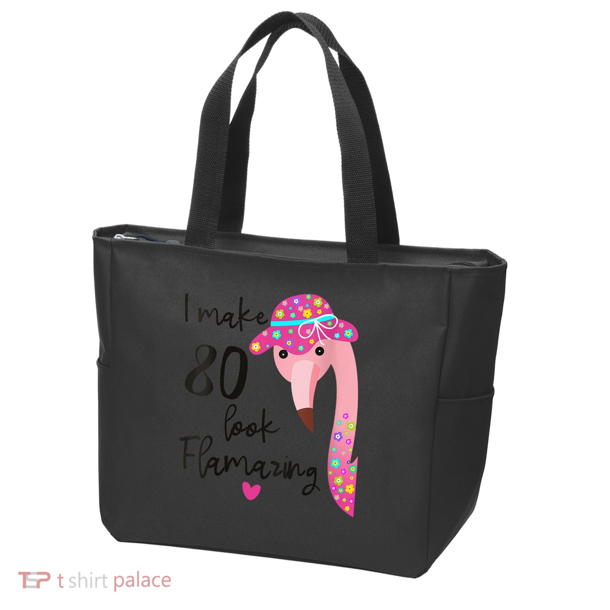 Flamingo 80th Birthday 80 Years Old Eighty Tote Bag