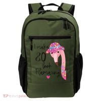 Flamingo 80th Birthday 80 Years Old Eighty Backpack thumb 0