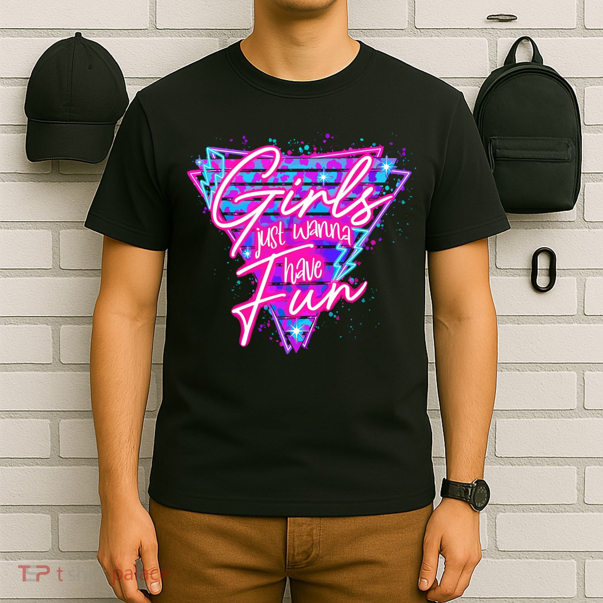 Funny 80S Girl Just Wanna Have Fun Nostalgia 1980s T-Shirt