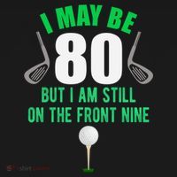 Funny 80th Golf Birthday Gift 80 Year Old Birthday Golfing Funny Gift USA-Made Doggie Bandana thumb 2