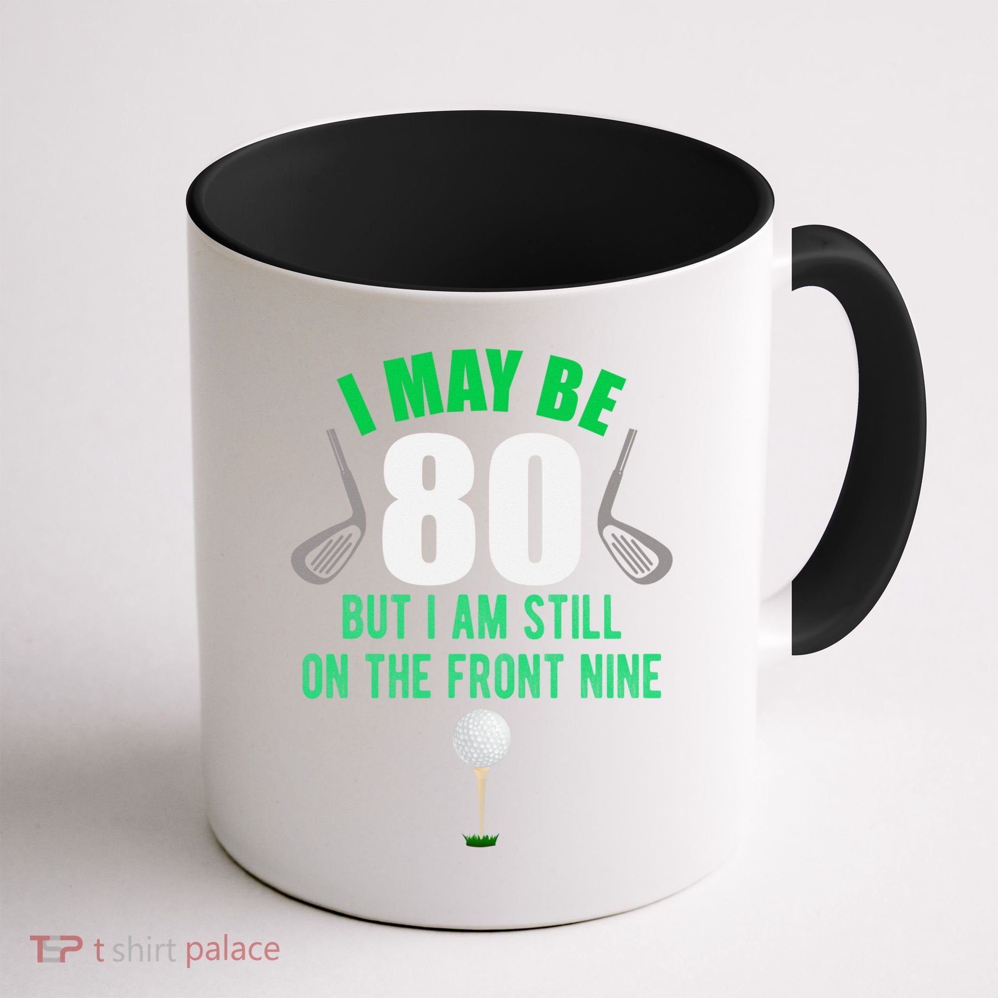 Funny 80th Golf Birthday Gift 80 Year Old Birthday Golfing Funny Gift Coffee Mug
