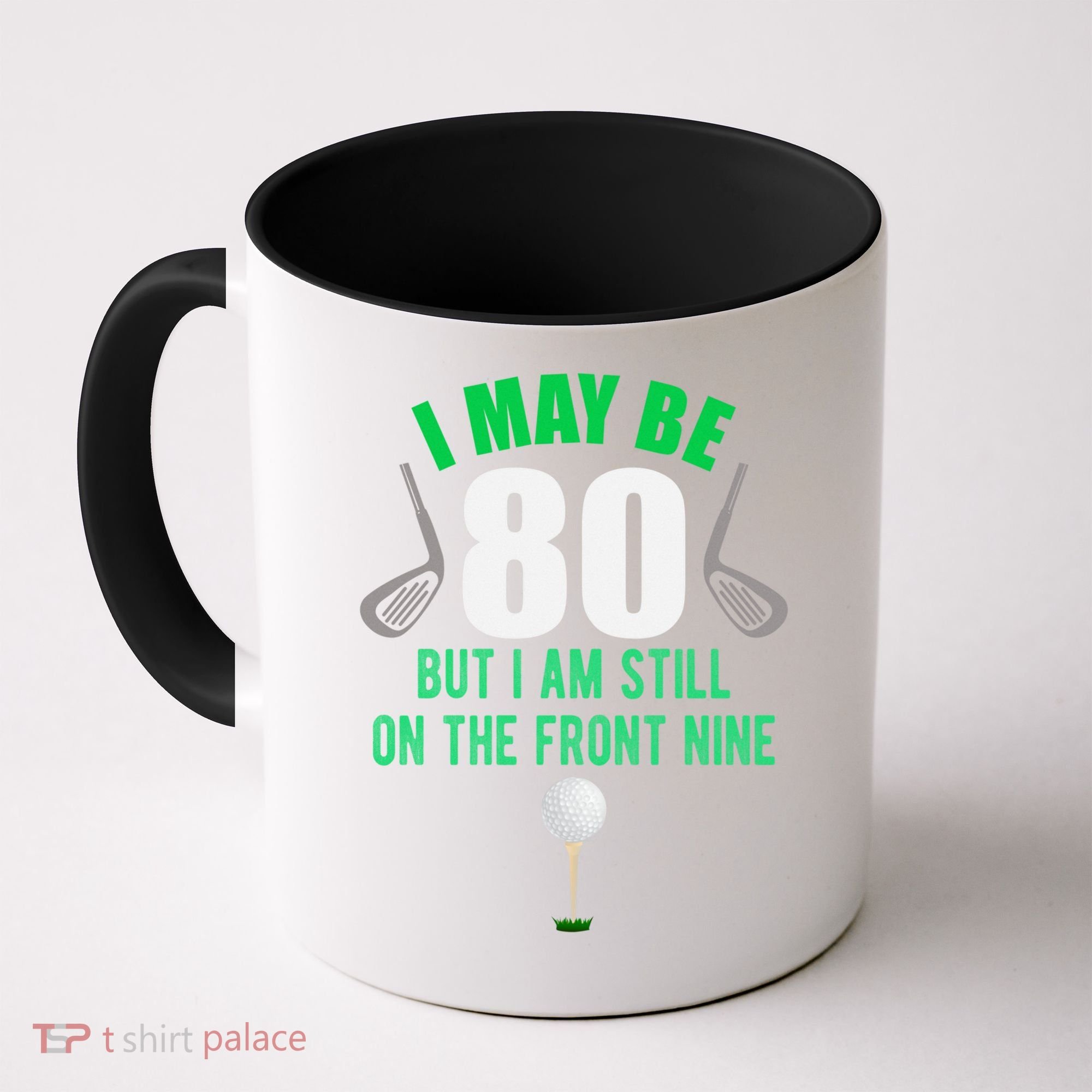 Funny 80th Golf Birthday Gift 80 Year Old Birthday Golfing Funny Gift Coffee Mug
