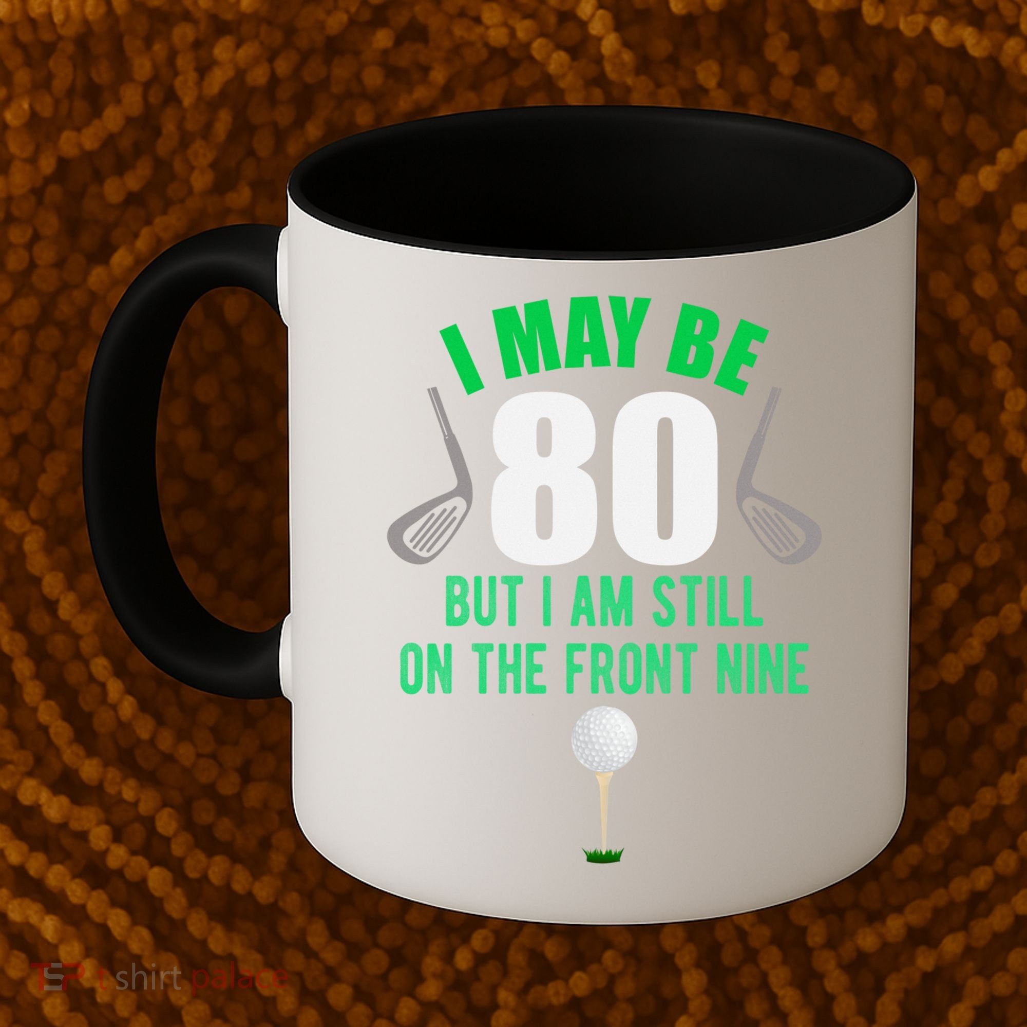 Funny 80th Golf Birthday Gift 80 Year Old Birthday Golfing Funny Gift Coffee Mug
