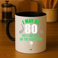 Funny 80th Golf Birthday Gift 80 Year Old Birthday Golfing Funny Gift Coffee Mug thumb 4
