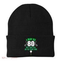 Funny 80th Golf Birthday Gift 80 Year Old Birthday Golfing Funny Gift Beanie thumb 0
