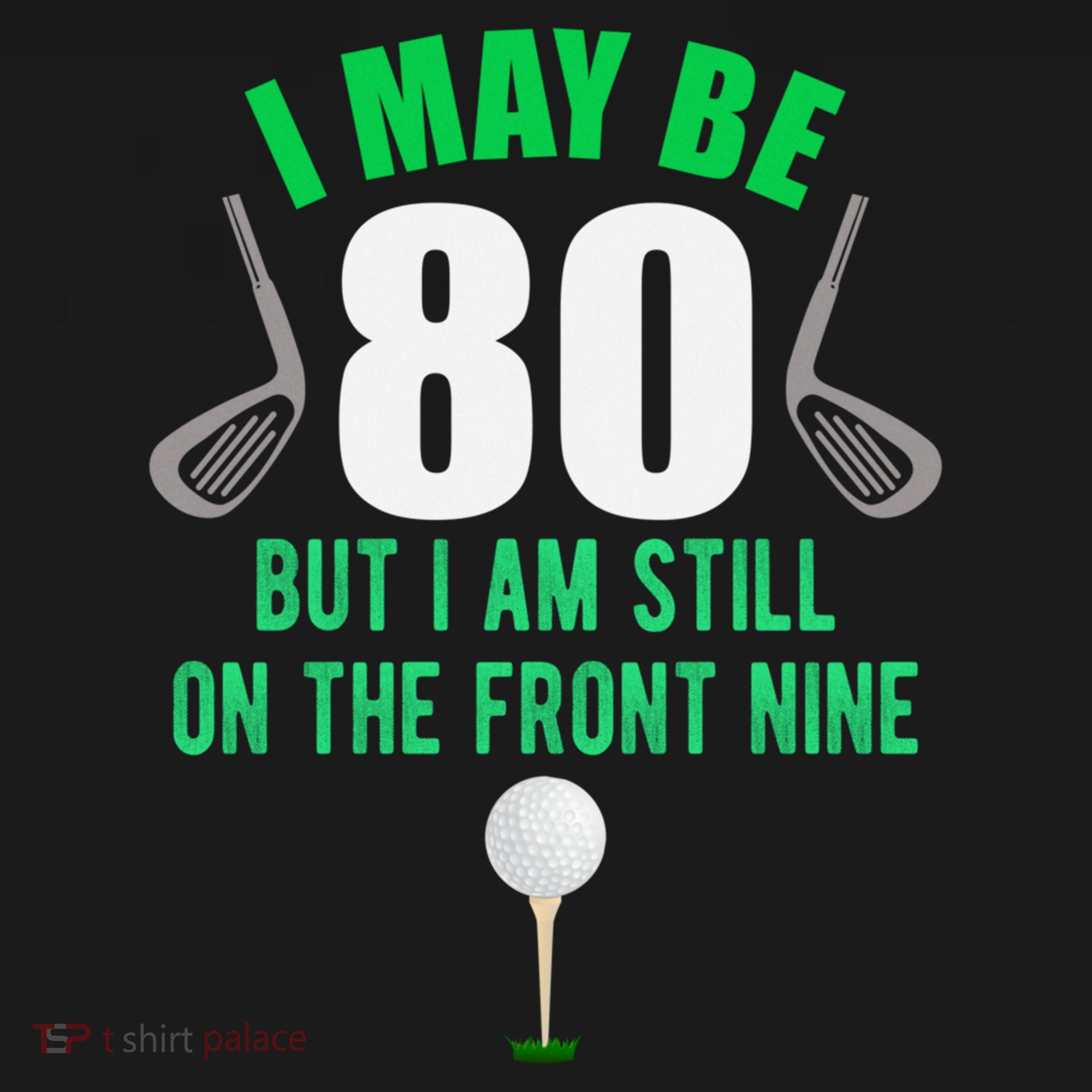 Funny 80th Golf Birthday Gift 80 Year Old Birthday Golfing Funny Gift Women's Hoodie