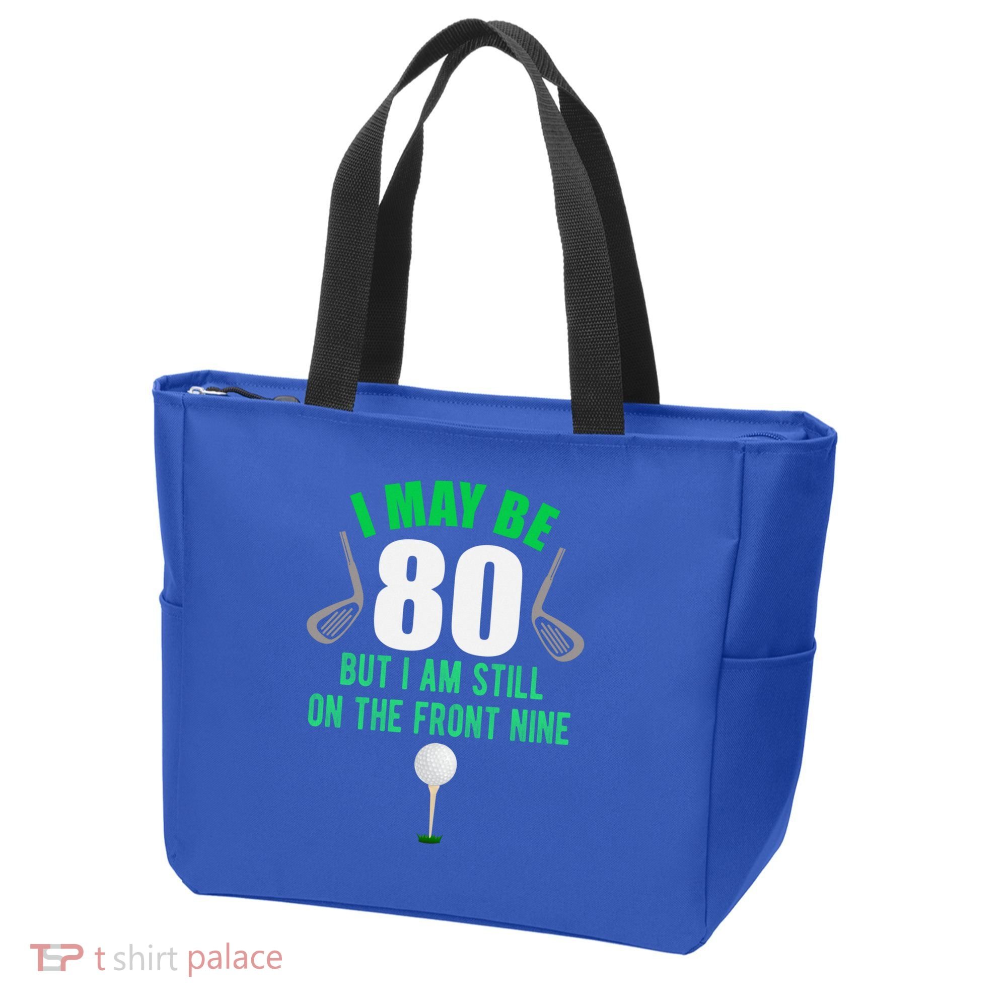 Funny 80th Golf Birthday Gift 80 Year Old Birthday Golfing Funny Gift Tote Bag