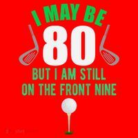 Funny 80th Golf Birthday Gift 80 Year Old Birthday Golfing Funny Gift Santa Hat thumb 1