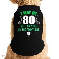 Funny 80th Golf Birthday 80 Year Old Birthday Golfing Doggie Tank thumb 0