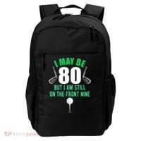 Funny 80th Golf Birthday 80 Year Old Birthday Golfing Backpack thumb 0