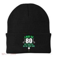 Funny 80th Golf Birthday 80 Year Old Birthday Golfing Beanie thumb 0