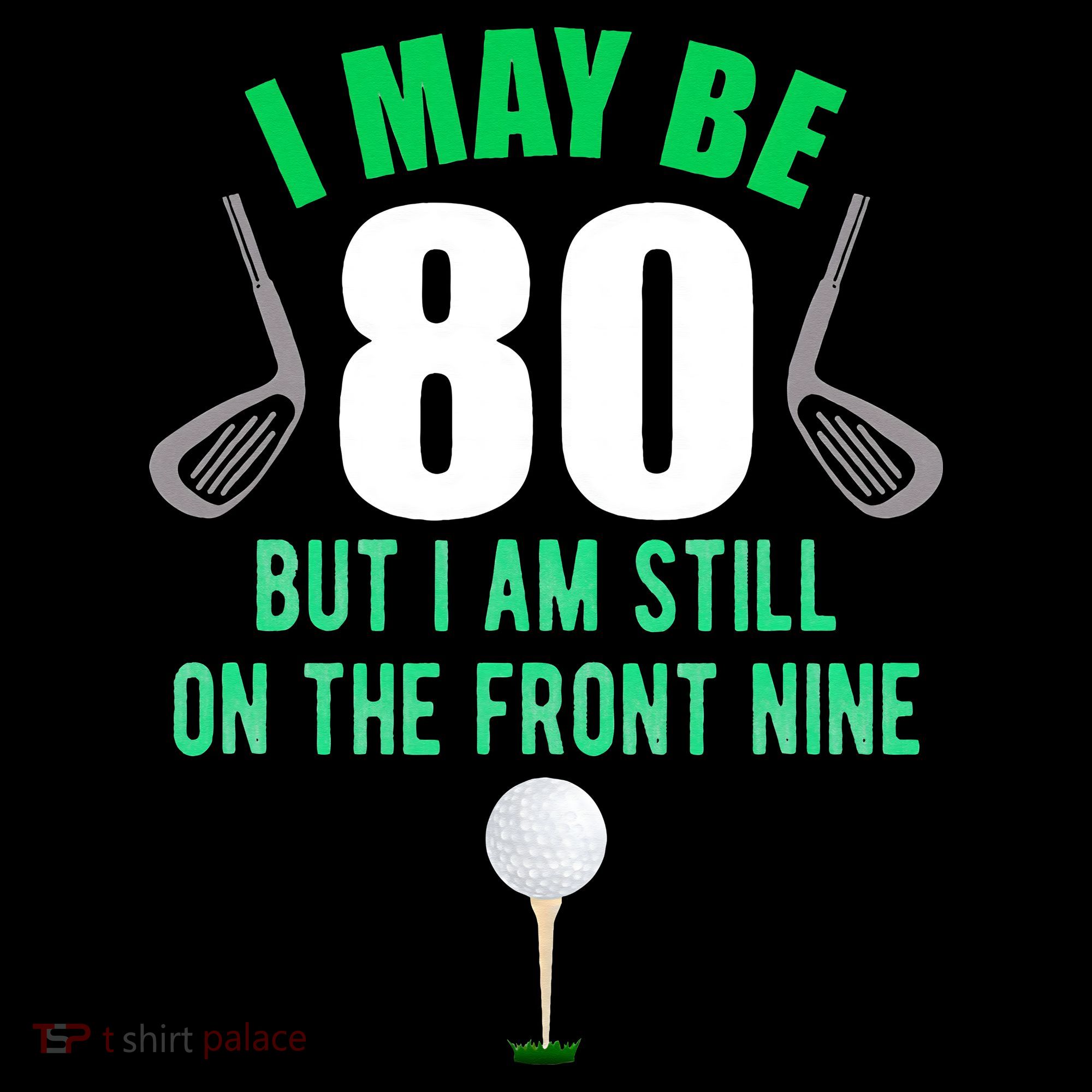 Funny 80th Golf Birthday 80 Year Old Birthday Golfing Women's Hoodie