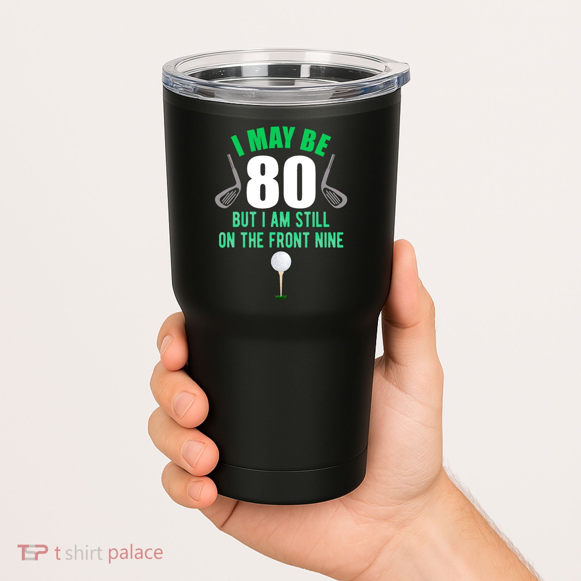 Funny 80th Golf Birthday 80 Year Old Birthday Golfing Tumbler