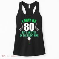 Funny 80th Golf Birthday 80 Year Old Birthday Golfing Women's Tank Top thumb 0