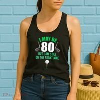 Funny 80th Golf Birthday 80 Year Old Birthday Golfing Women's Tank Top thumb 2