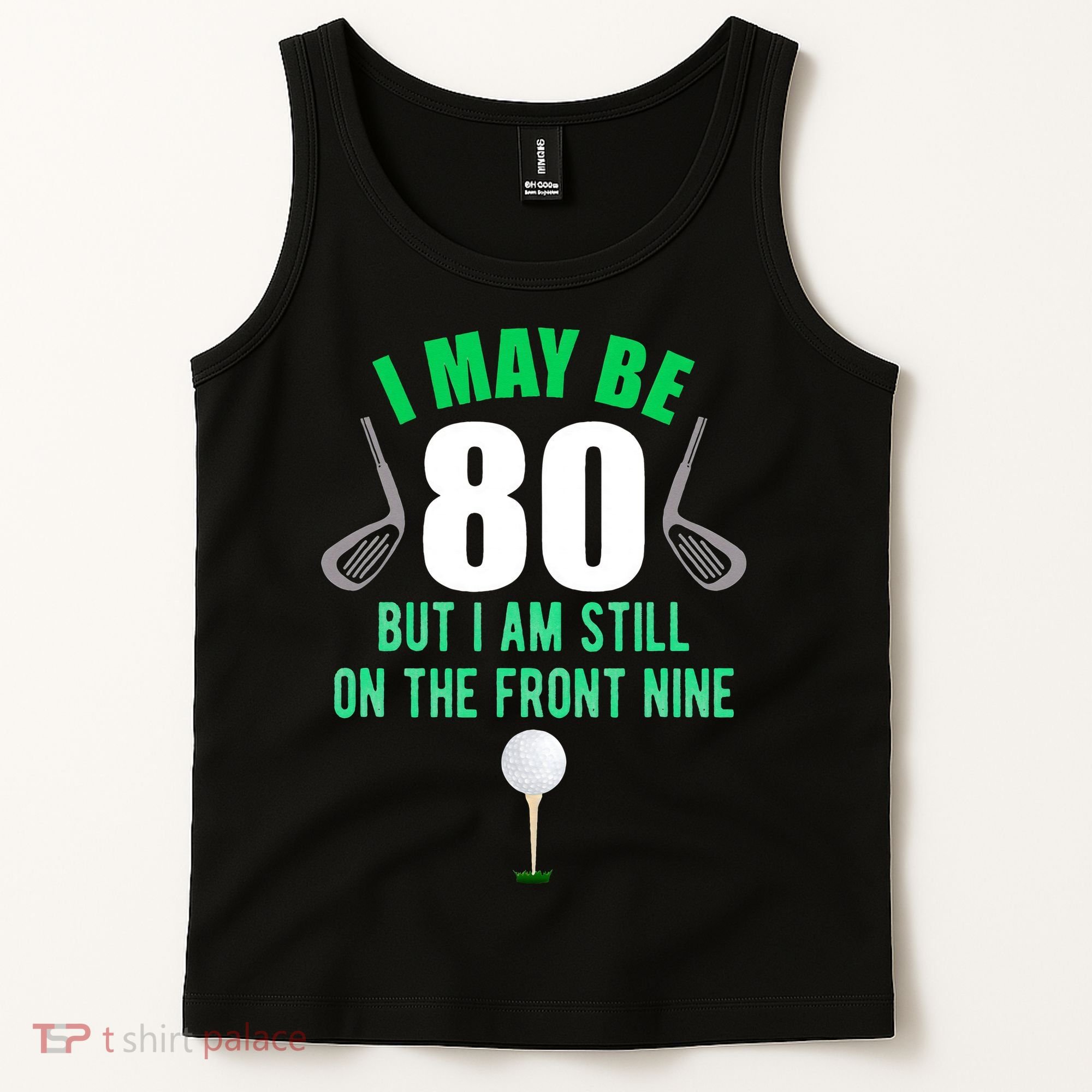 Funny 80th Golf Birthday 80 Year Old Birthday Golfing Tank Top