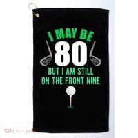 Funny 80th Golf Birthday 80 Year Old Birthday Golfing Golf Towel thumb 0