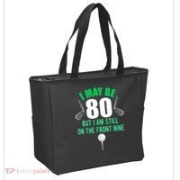 Funny 80th Golf Birthday 80 Year Old Birthday Golfing Tote Bag thumb 2