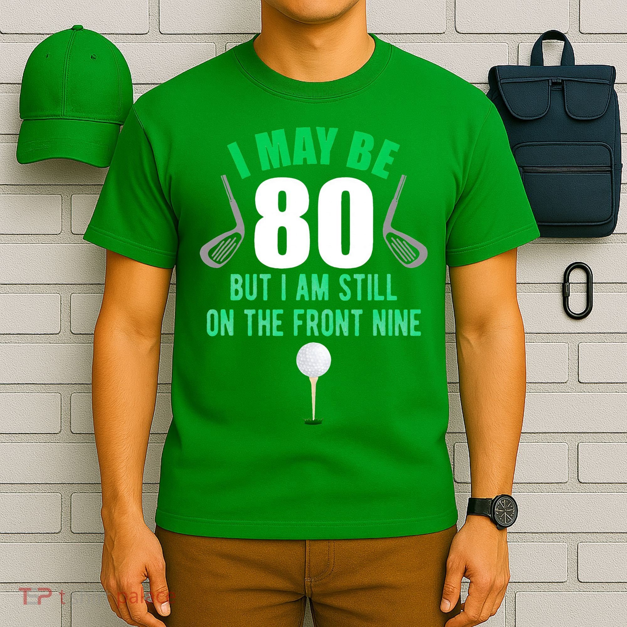Funny 80th Golf Birthday 80 Year Old Birthday Golfing T-Shirt