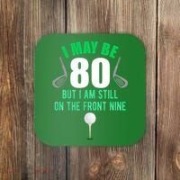 Funny 80th Golf Birthday 80 Year Old Birthday Golfing Coaster thumb 0