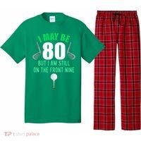 Funny 80th Golf Birthday 80 Year Old Birthday Golfing Pajama Set thumb 0