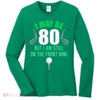 Funny 80th Golf Birthday 80 Year Old Birthday Golfing Women's Long Sleeve Shirt thumb 0