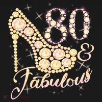 Fabulous & 80 Sparkly Heel 80th Birthday Apron thumb 3