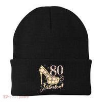 Fabulous & 80 Sparkly Heel 80th Birthday Beanie thumb 0