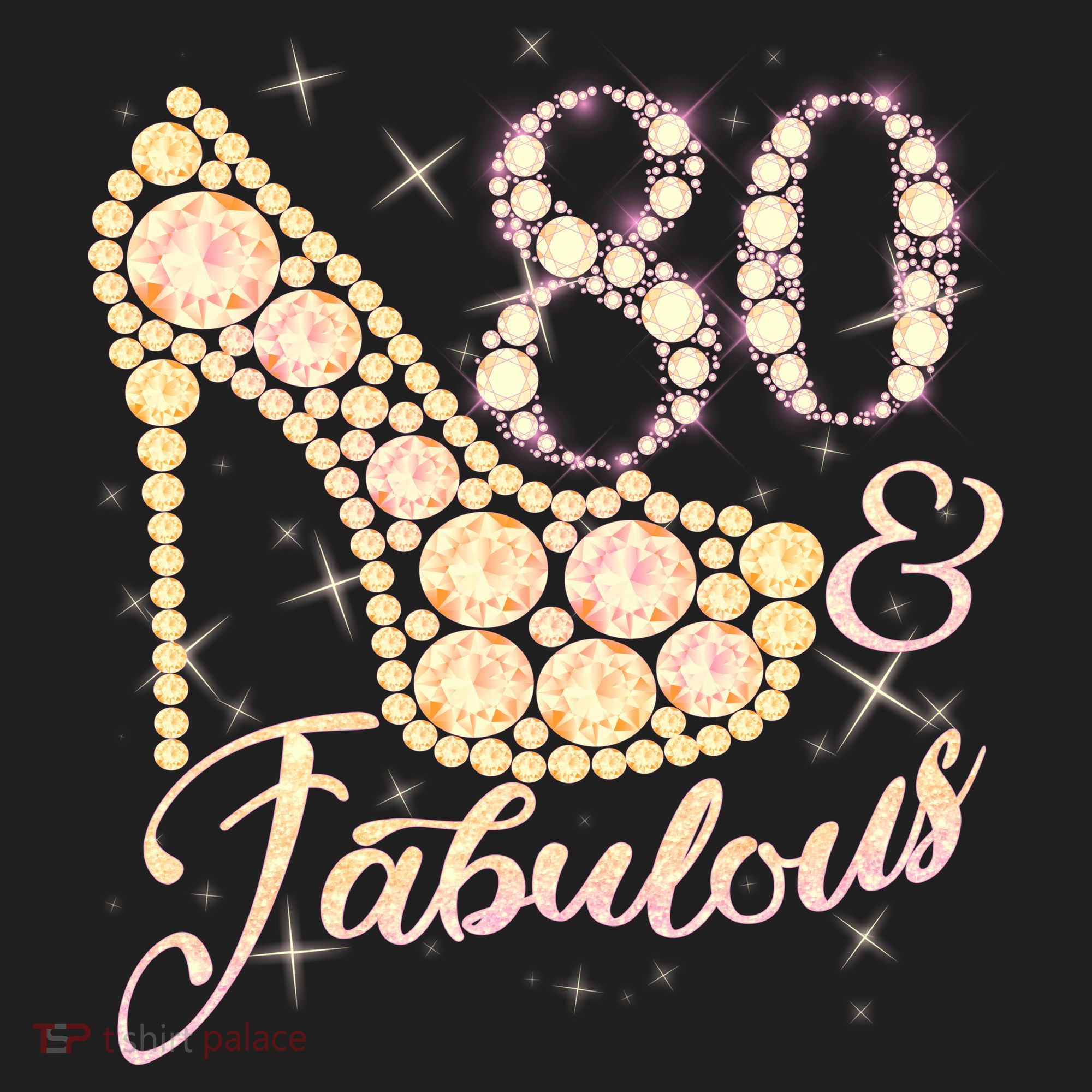 Fabulous & 80 Sparkly Heel 80th Birthday Beanie