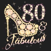 Fabulous & 80 Sparkly Heel 80th Birthday Hat thumb 2